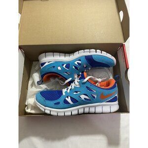 New Youth Size 5.5Y Blue Nike Free Run 2 (GS) Running Shoes DD0163 400